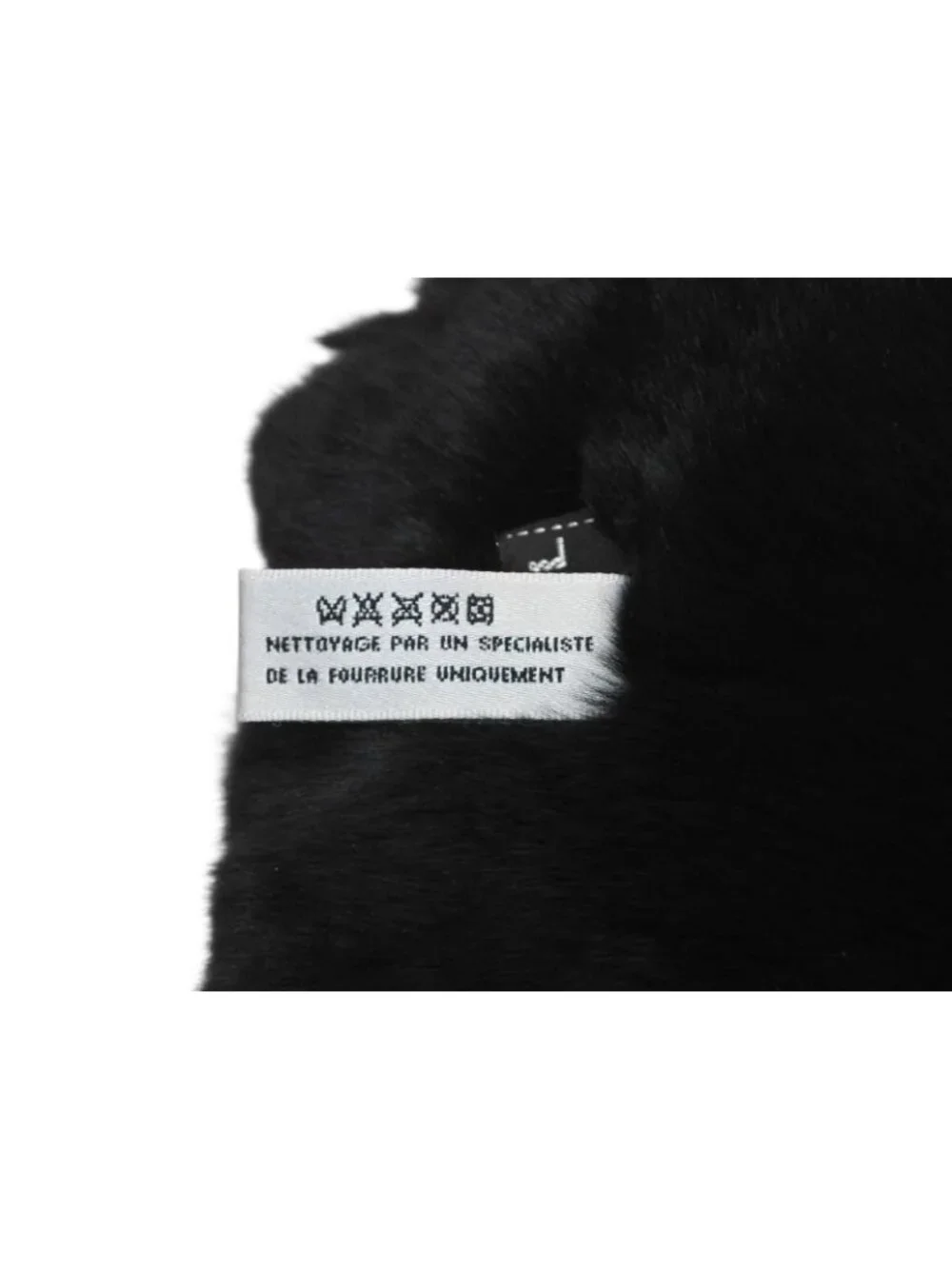 Chanel Big CC Logo Rabbit Neck Warmer Scarf Black White